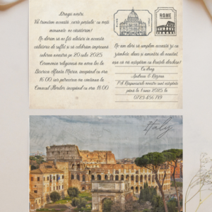 Invitatie nunta cu plic, Model 64 , 10x15 cm