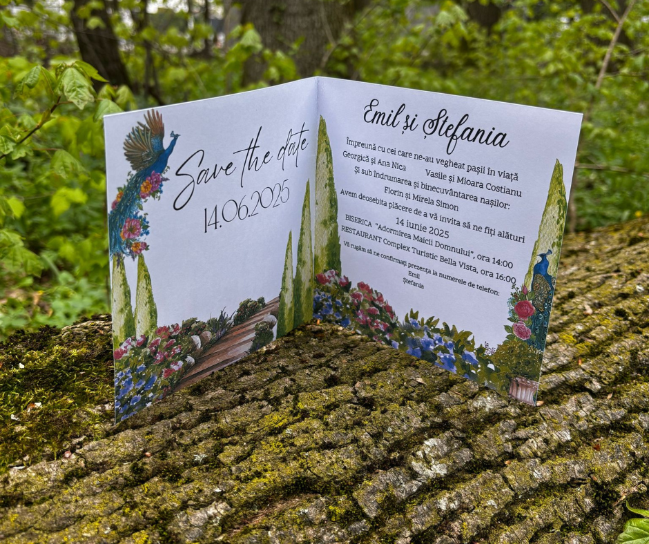 Invitatie nunta tip carte, model 91
