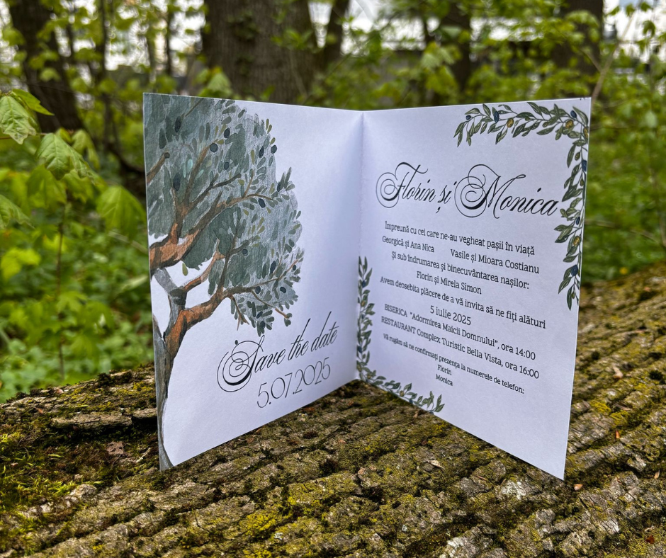 Invitatie nunta tip carte, model 92