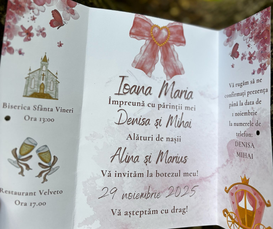 Invitatie A4 pliata, Model 51 - imagine 2