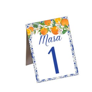 Set numere de masa Model 32, Carton, Multicolor, 10x15 cm, 20 buc